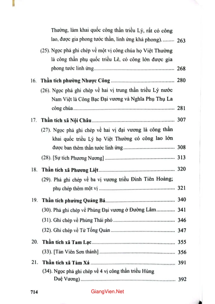 Mục lục chi tiết trang 3 sách Tư liệu văn hiến Thăng Long Hà Nội, thần tích Hà Nội (tái bản)