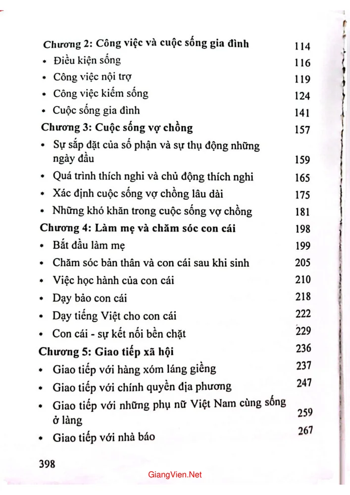Mục lục chi tiết trang 1 sách Làm dâu nơi đất khách trải nghiệm văn hóa của những người phụ nữ Việt Nam lấy chồng Trung Quốc ở Vạn Vĩ, Đông Hưng, Quảng Tây, Trung Qu
