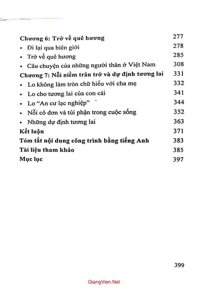 Mục lục chi tiết trang 2 sách Làm dâu nơi đất khách trải nghiệm văn hóa của những người phụ nữ Việt Nam lấy chồng Trung Quốc ở Vạn Vĩ, Đông Hưng, Quảng Tây, Trung Qu