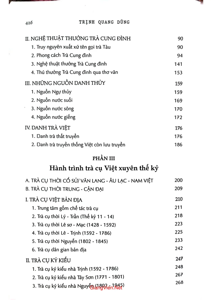 Mục lục chi tiết trang 1 sách Văn minh trà Việt