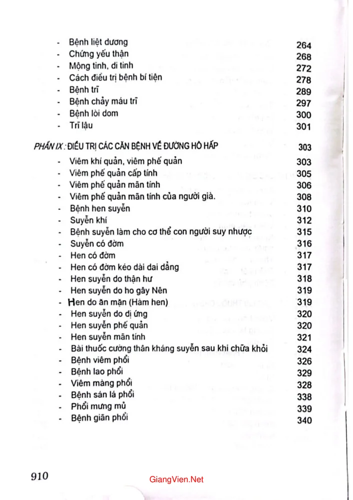 Mục lục chi tiết trang 4 sách Những bài thuốc bí truyền Trung Hoa