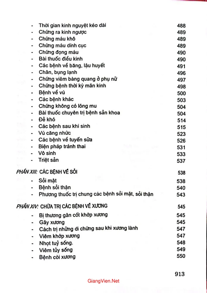 Mục lục chi tiết trang 7 sách Những bài thuốc bí truyền Trung Hoa