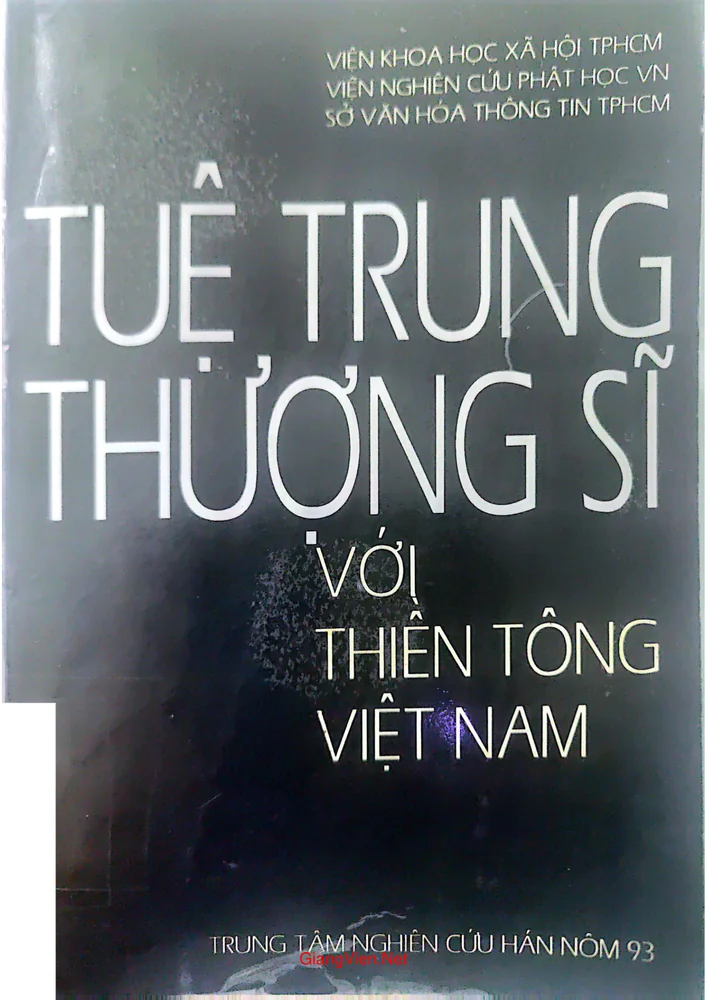 Ảnh bìa của Tuệ Trung Thượng Sỹ với Thiền Tông Việt Nam
