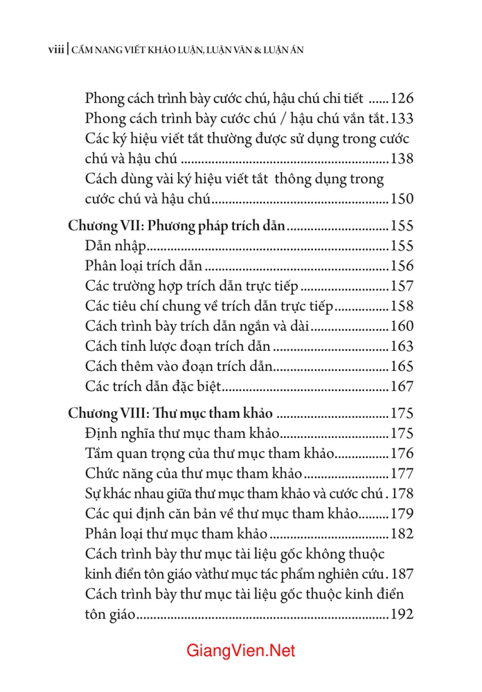 Mục lục chi tiết trang 3 sách Cẩm nang viết khảo luận, luận văn và luận án