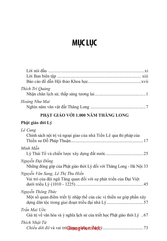 Trang 1 - Ảnh minh họa nội dung sách Văn học, Phật giáo với 1.000 năm Thăng Long - Hà Nội
