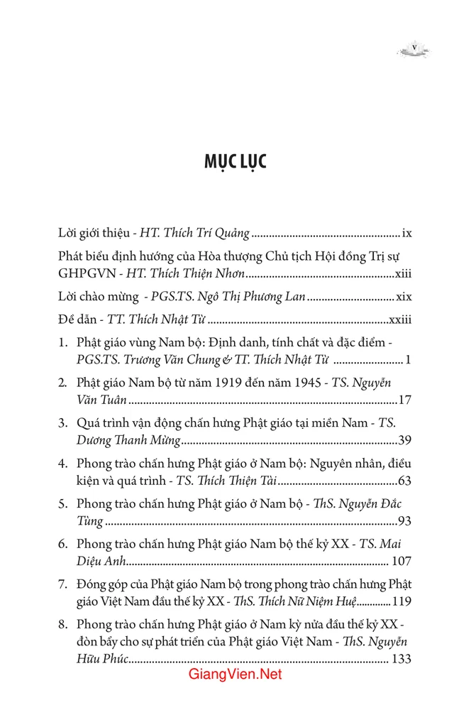 Trang bìa chính thức sách Phật giáo Nam Bộ trong thế kỷ 20