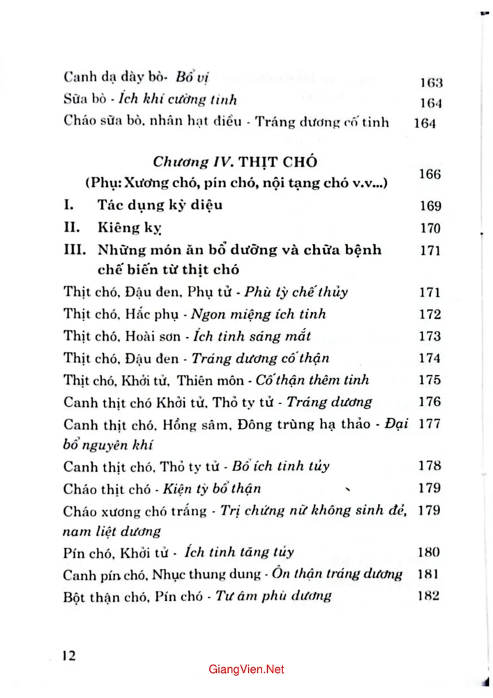 Mục lục chi tiết trang 6 sách Những món ăn, bài thuốc kỳ diệu chế biến từ thịt và trứng