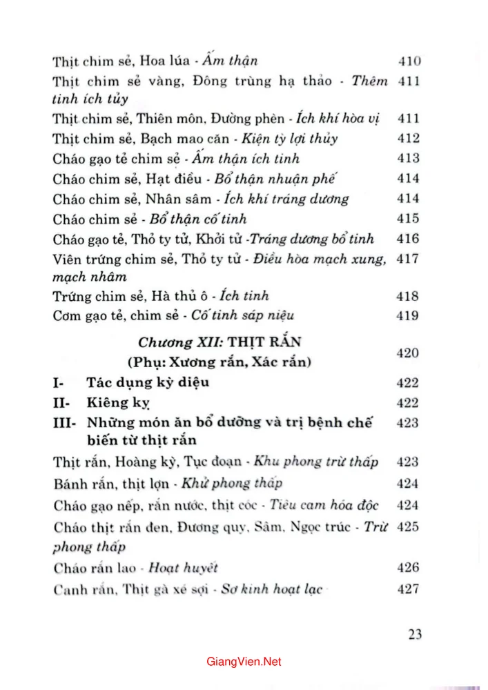 Mục lục chi tiết trang 17 sách Những món ăn, bài thuốc kỳ diệu chế biến từ thịt và trứng