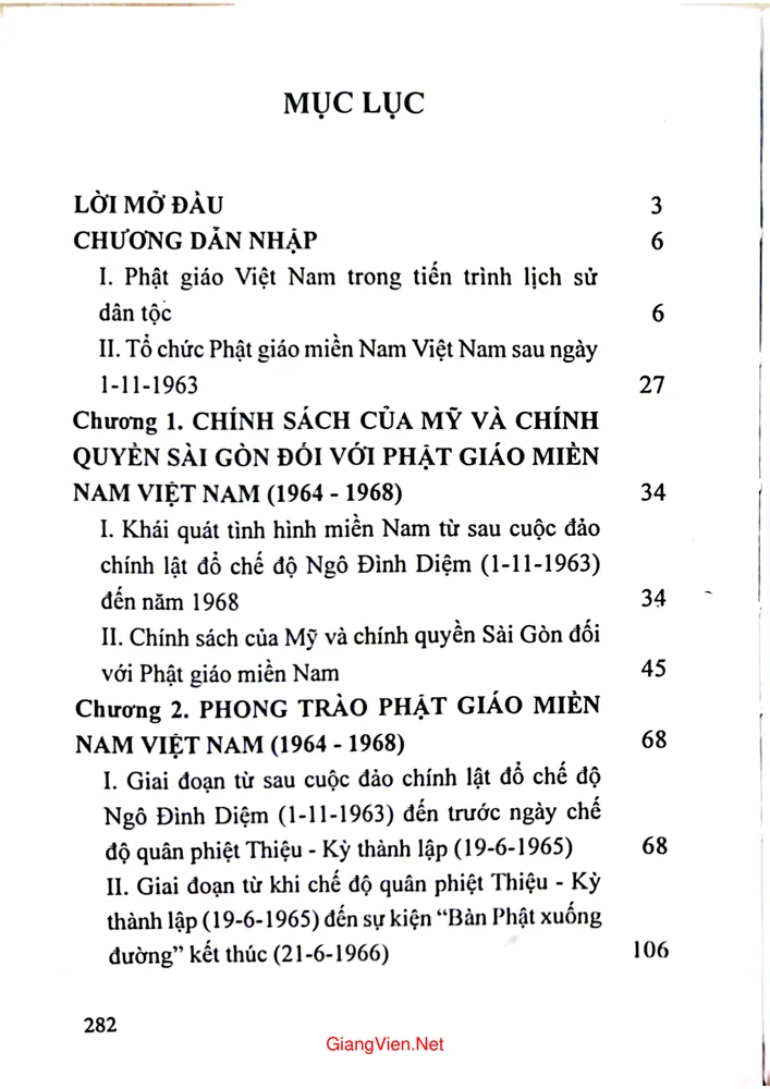 Trang bìa chính thức sách Phong trào Phật giáo miền nam Việt Nam 1964 đến 1968