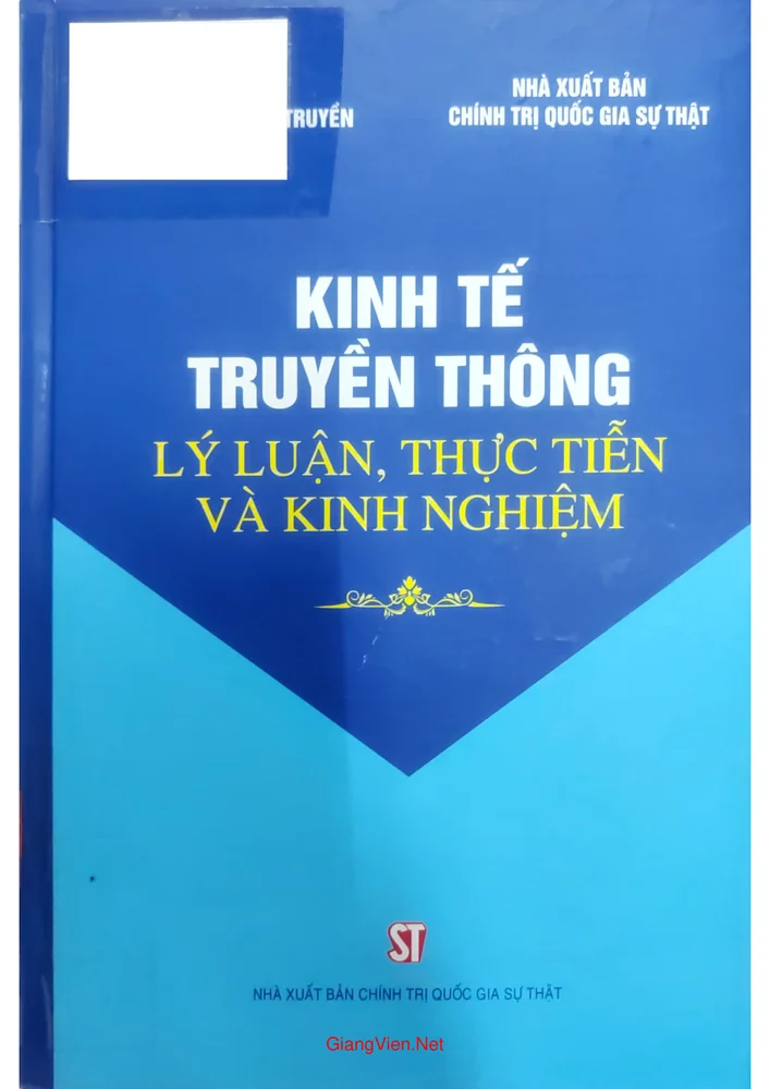 Trang bìa chính thức sách Kinh tế truyền thông lý luận thực tiễn và kinh nghiệm