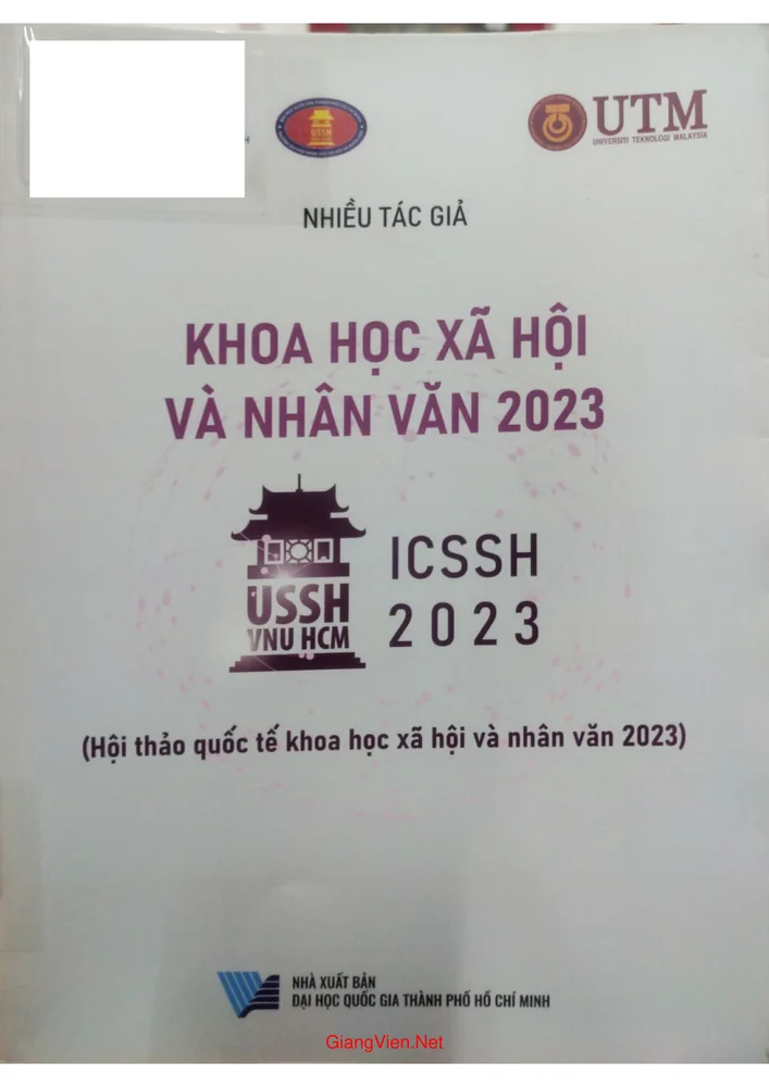 Trang bìa chính thức sách Hội thảo quốc tế Khoa học xã hội và nhân văn 2023