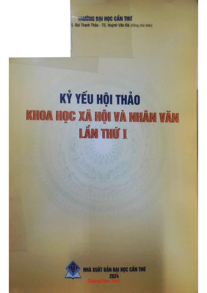 Trang bìa chính thức sách Kỷ yếu Hội thảo khoa học xã hội và nhân văn lần thứ 1