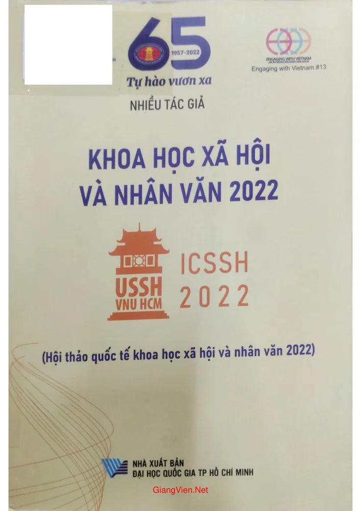 Trang bìa chính thức sách Kỷ yếu Hội thảo Khoa học xã hội và nhân văn quốc tế 2022