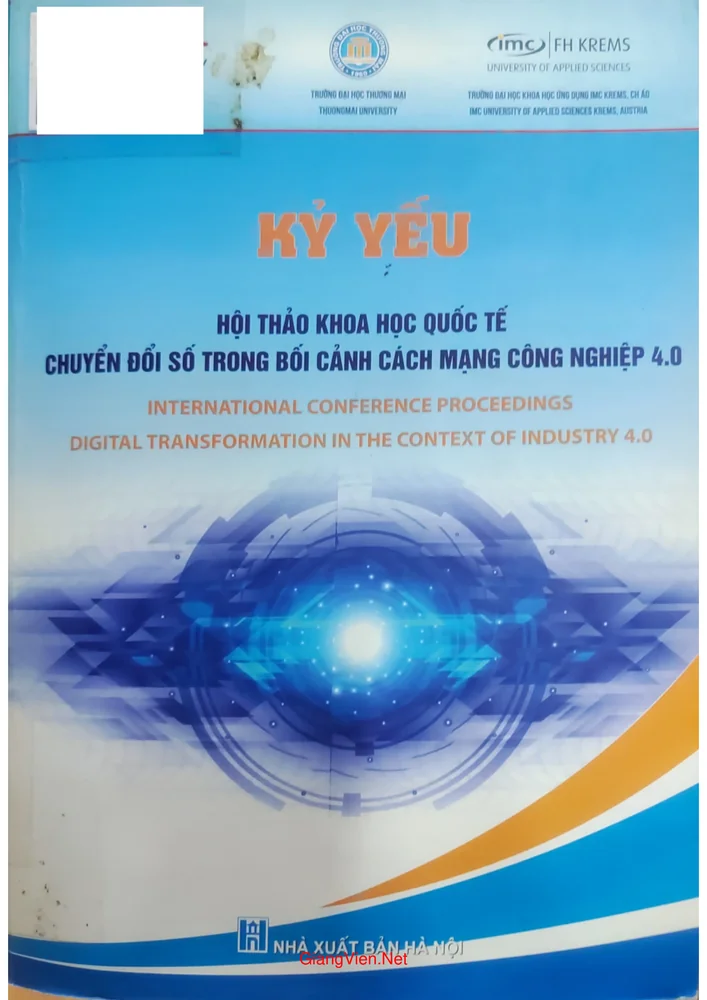 Trang bìa chính thức sách Kỷ yếu Hội thảo khoa học quốc tế trong bối cảnh cách mạng 4.0