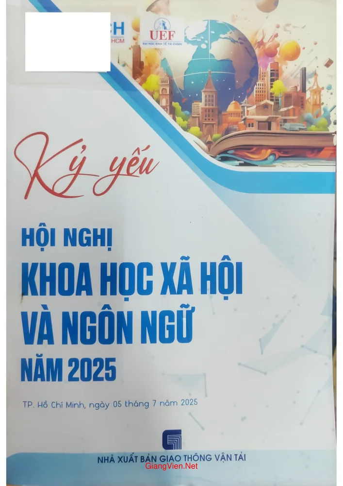 Trang bìa chính thức sách Kỷ yếu Hội nghị Khoa học xã hội và ngôn ngữ năm 2025