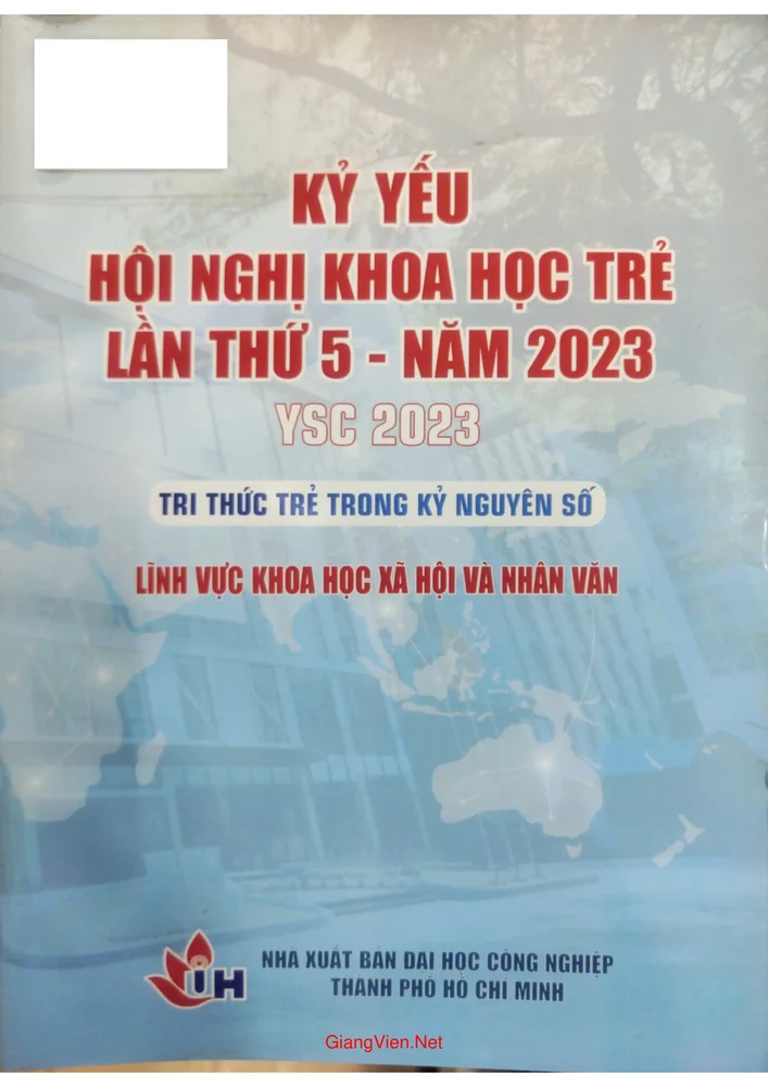 Trang 1 - Ảnh minh họa nội dung sách Kỷ yếu Hội nghị khoa học Tri thức trẻ trong kỷ nguyên số lĩnh vực khoa học xã hội và nhân văn
