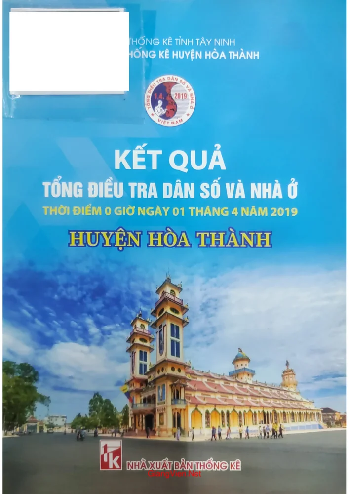 Ảnh bìa của Kết quả tổng điều tra dân số và nhà ở năm 2019 huyện Hòa Thành