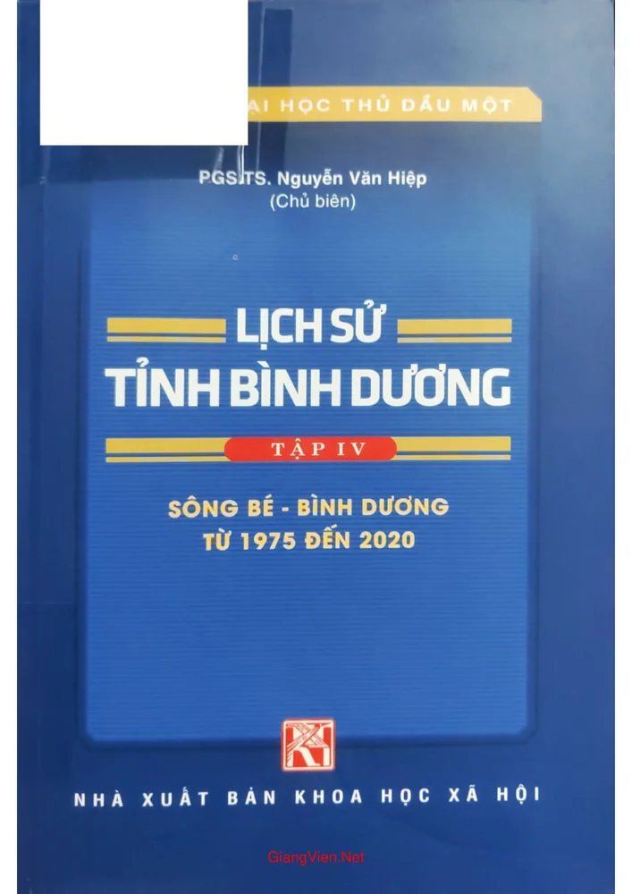 Ảnh bìa của Lịch sử tỉnh Bình Dương, tập 4, sông Bé Bình Dương từ 1075 đến 2020