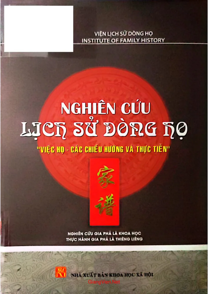 Ảnh bìa của Nghiên cứu lịch sử dòng họ - Việc họ, các chiều hướng và thực tiễn