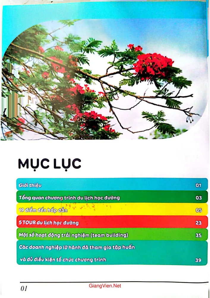 Trang 1 - Ảnh minh họa nội dung sách Cẩm nang du lịch học đường