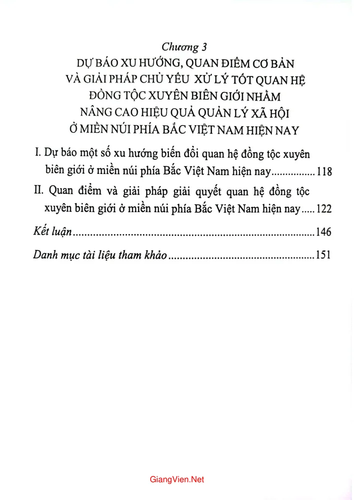 Mục lục chi tiết trang 1 sách Đồng tộc xuyên biên giới và tác động đến quản lý xã hội ở miền núi phía bắc Việt Nam hiện nay