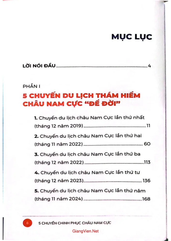 Trang bìa chính thức sách 5 chuyến chinh phục Nam cực - cẩm nang du lịch Nam Cực - 2025