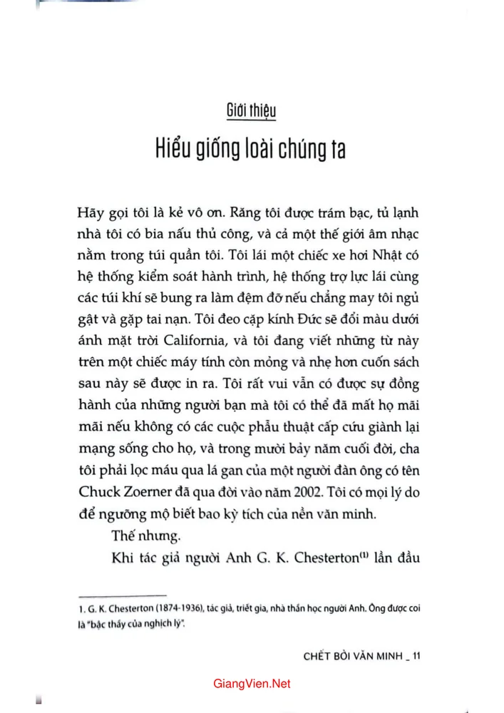 Mục lục chi tiết trang 3 sách Chết bởi văn minh, cái giá của tiến bộ