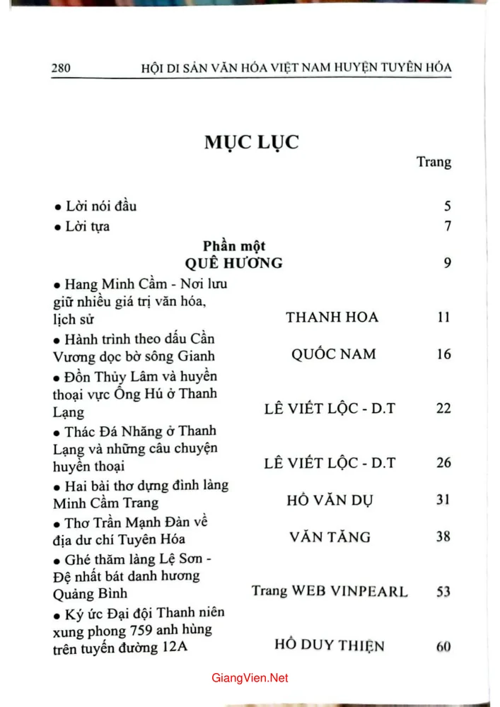 Trang bìa chính thức sách Tuyên Hóa quê hương, con người