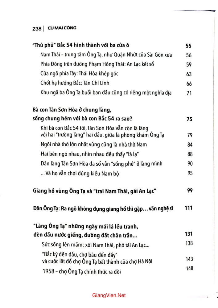 Mục lục chi tiết trang 1 sách Sài Gòn một thủa, Dân ông Tạ đó, tập 1