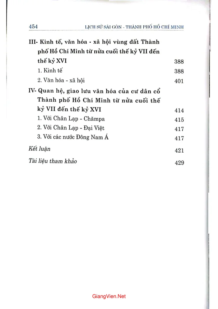 Mục lục chi tiết trang 3 sách Lịch sử Sài Gòn thành phố Hồ Chí Minh, tập 1, vùng đất Sài Gòn thành phố Hồ Chí Minh từ khởi nguyên đến thế kỷ XVI