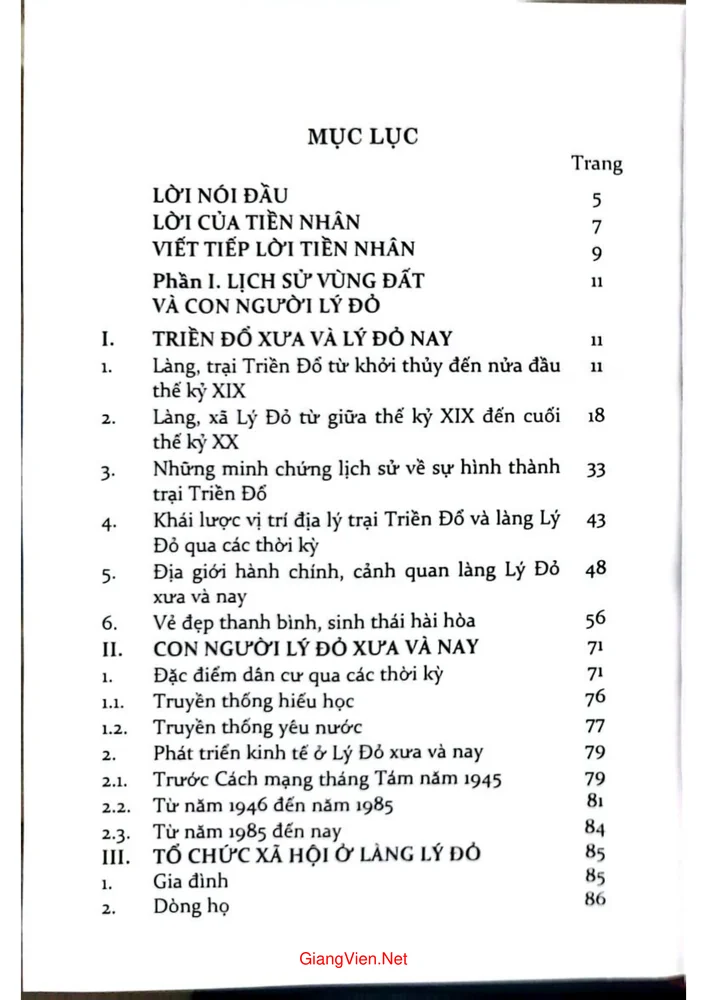 Trang bìa chính thức sách Lịch sử văn hóa làng Lý Đỏ từ khởi thủy đến nay