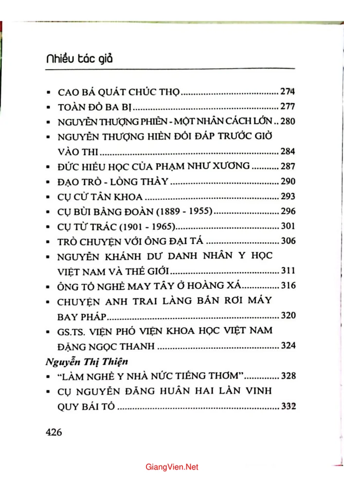 Mục lục chi tiết trang 4 sách Ngọc trong bình - 2025