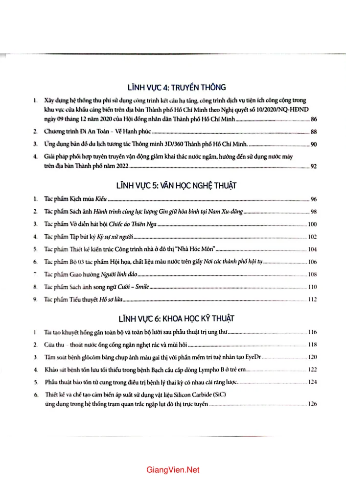 Trang 3 - Ảnh minh họa nội dung sách Giải thưởng sáng tạo Thành phố Hồ Chí Minh - Lần 3 - 2023