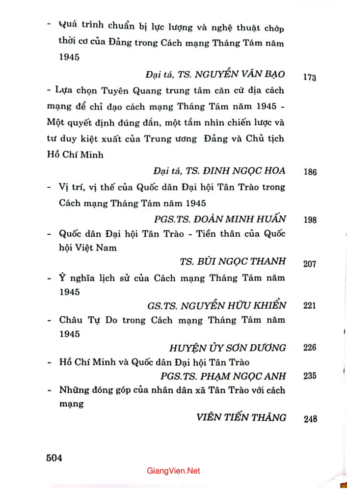 Trang 4 - Ảnh minh họa nội dung sách Tuyên Quang thủ đô khu giải phóng trong cách mạng tháng 8 và cách mạng tháng 8 với công cuộc đổi mới đất nước