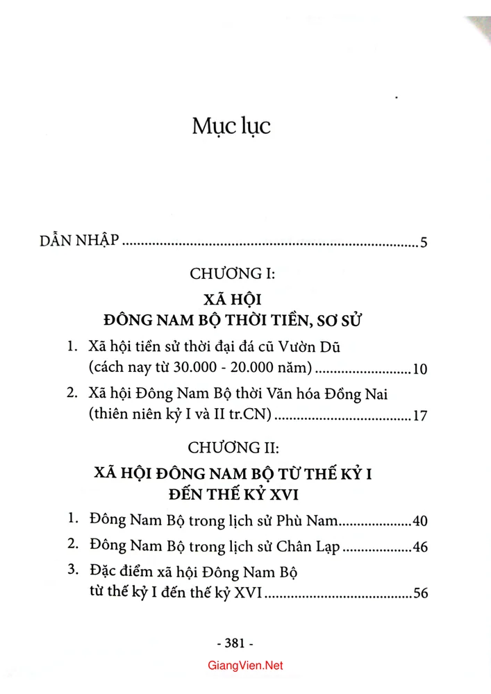 Trang 1 - Ảnh minh họa nội dung sách Xã hội Đông Nam Bộ từ khởi thủy đến thế kỷ XXI