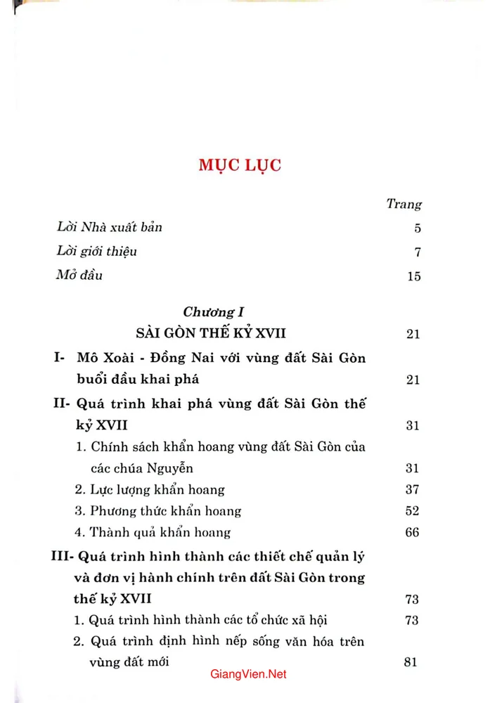 Trang 1 - Ảnh minh họa nội dung sách Lịch sử Sài Gòn thành phố Hồ Chí Minh, tập 2,  Sài Gòn Gia Định từ đầu thế kỷ XVII đến giữa thế kỷ XIX