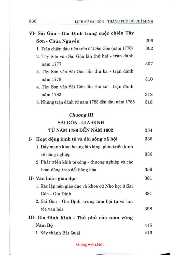 Trang 4 - Ảnh minh họa nội dung sách Lịch sử Sài Gòn thành phố Hồ Chí Minh, tập 2,  Sài Gòn Gia Định từ đầu thế kỷ XVII đến giữa thế kỷ XIX