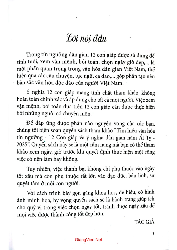 Mục lục chi tiết trang 1 sách 12 con giáp và ý nghĩa dân gian