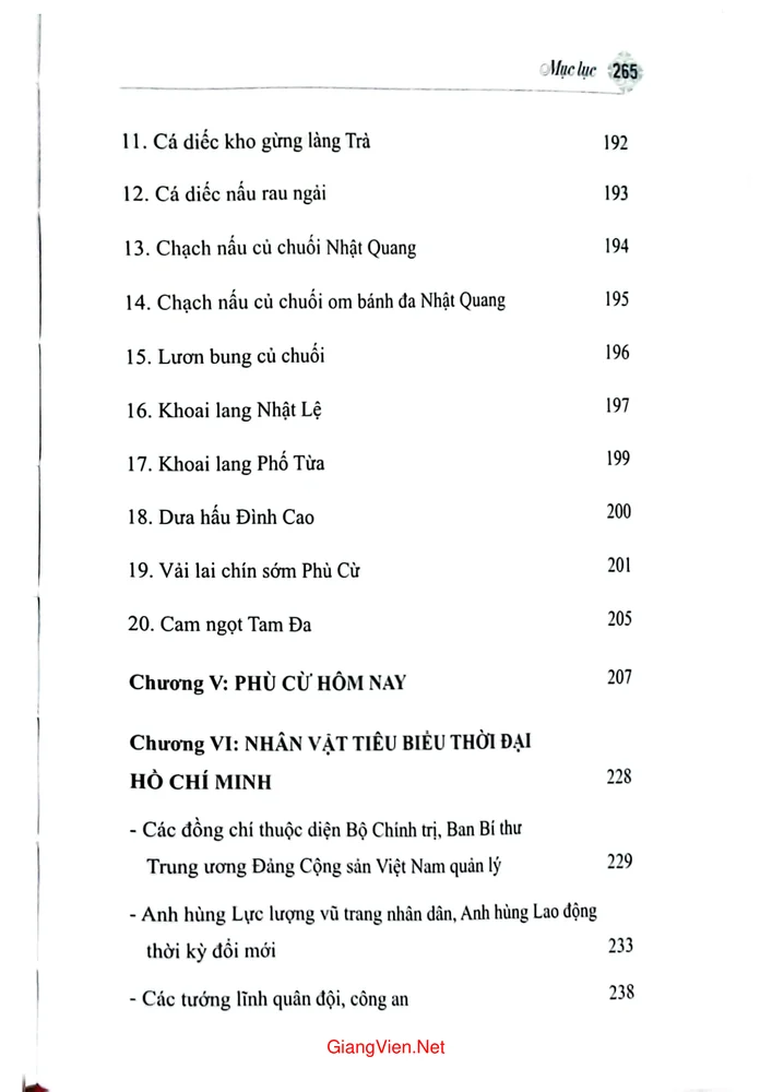 Mục lục chi tiết trang 4 sách Phù Cừ mảnh đất lịch sử văn hóa