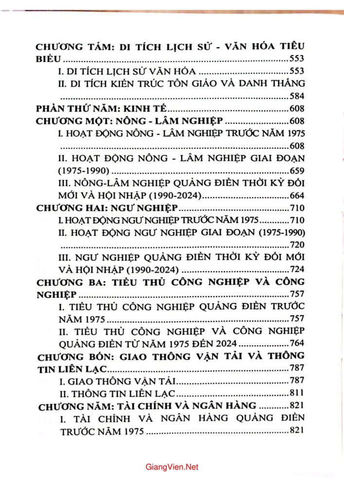Mục lục chi tiết trang 4 sách Địa chí huyện Quảng Điền - 2025