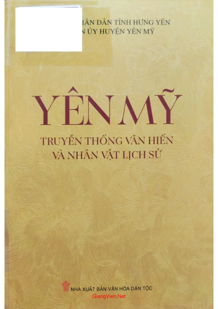 Ảnh bìa của Yên Mỹ truyền thống văn hiến và nhân vật lịch sử