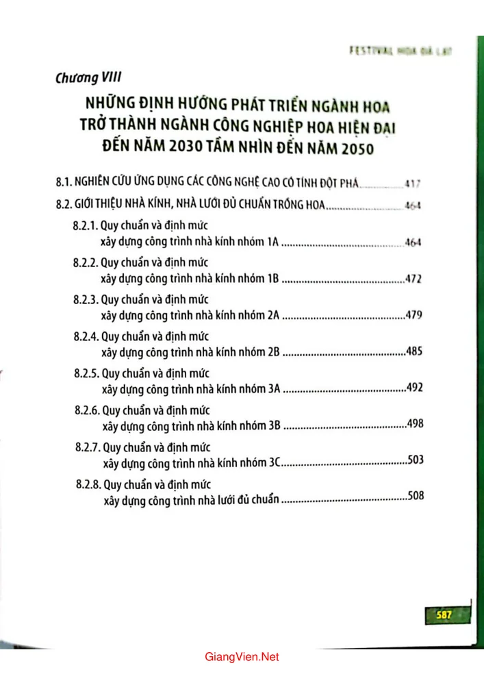 Mục lục chi tiết trang 9 sách Đà Lạt Festival hoa Đà Lạt tầm cỡ quốc gia và đẳng cấp quốc tế