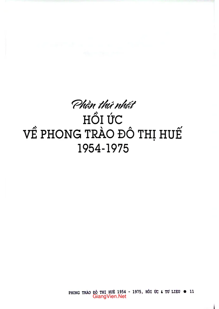 Mục lục chi tiết trang 4 sách Phong trào đô thị Huế từ 1945 đến 1975