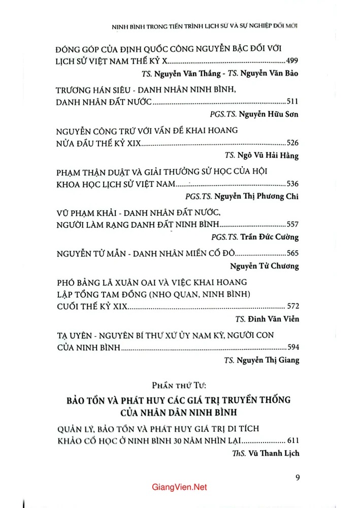 Trang 5 - Ảnh minh họa nội dung sách Ninh Bình trong tiến trình lịch sử và sự nghiệp đổi mới