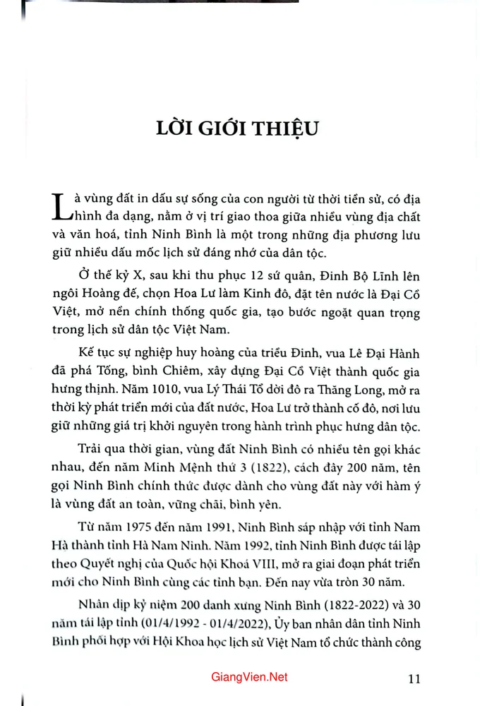 Trang 7 - Ảnh minh họa nội dung sách Ninh Bình trong tiến trình lịch sử và sự nghiệp đổi mới