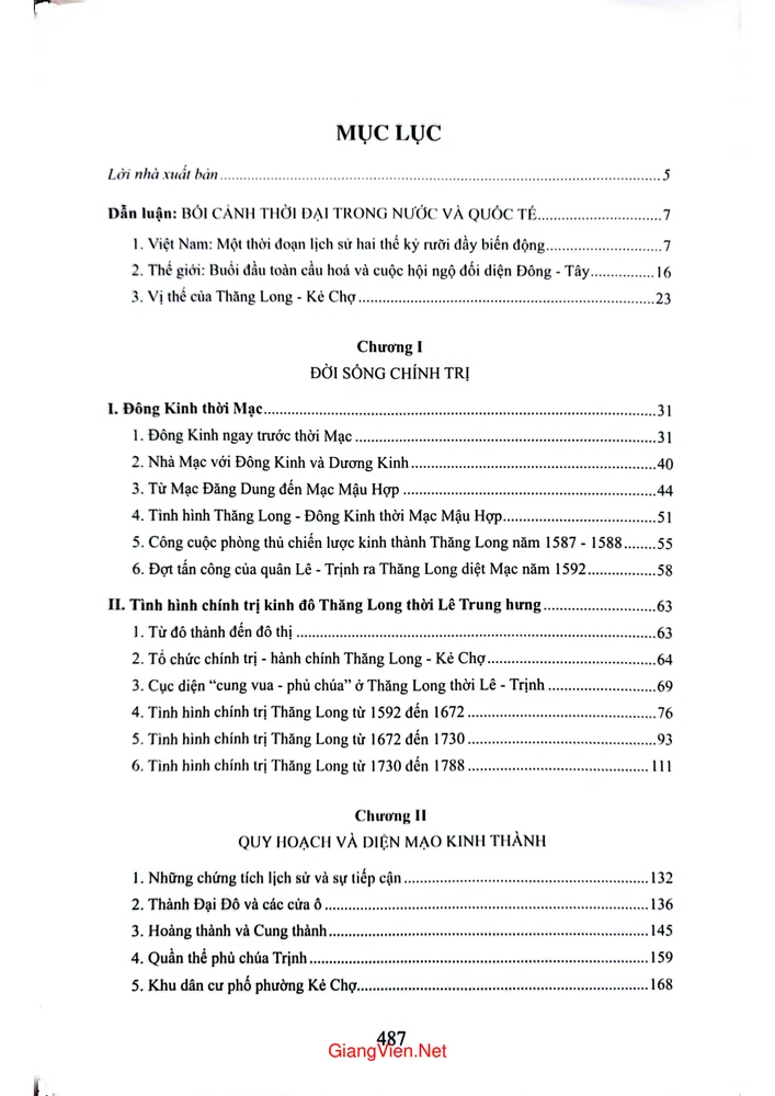 Trang bìa chính thức sách Thăng Long kẻ chợ, thời Mạc Lê Trung Dung