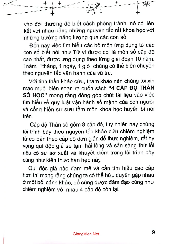 Mục lục chi tiết trang 6 sách 4 cấp độ thần số