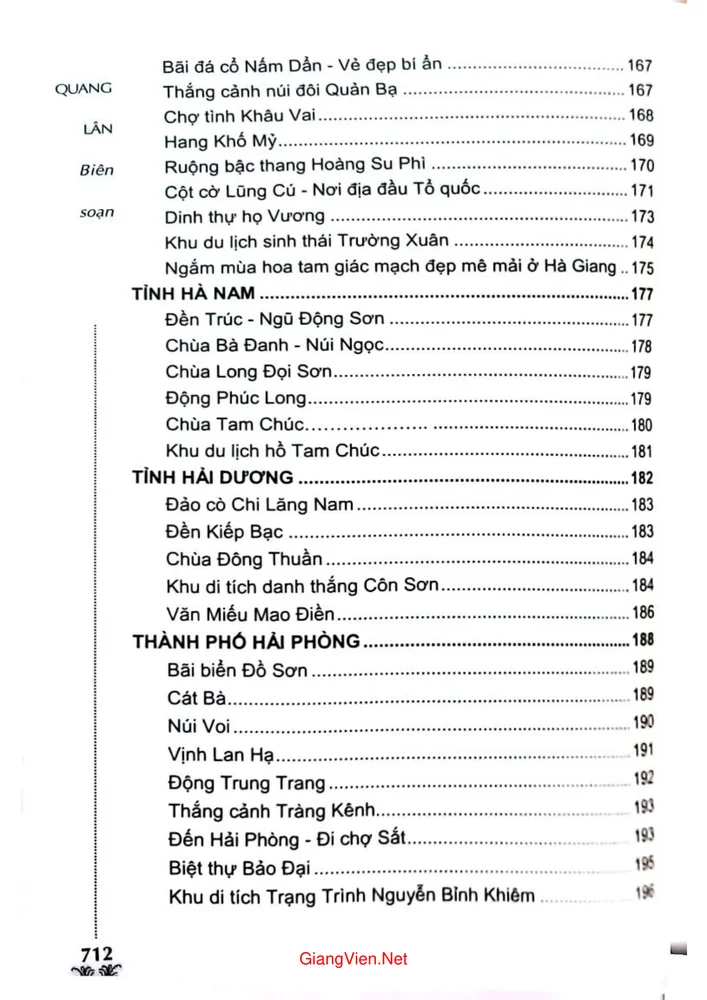 Mục lục chi tiết trang 3 sách Non nước Việt Nam 63 tỉnh thành