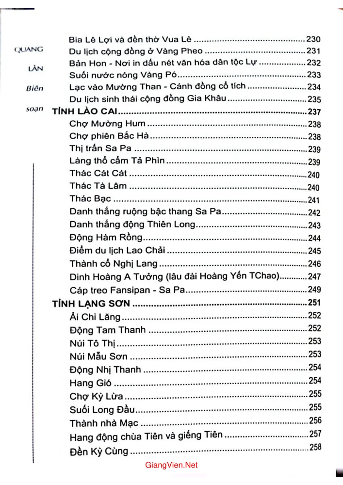 Mục lục chi tiết trang 5 sách Non nước Việt Nam 63 tỉnh thành