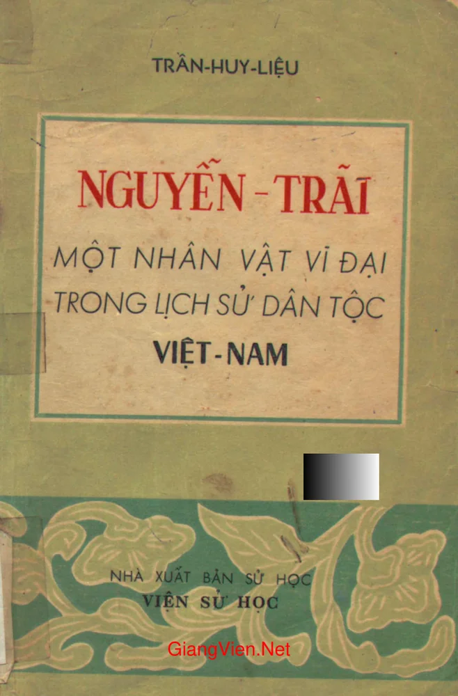 Ảnh bìa của Nguyễn Trãi - Một nhân vật vĩ đại trong lịch sử dân tộc Việt Nam